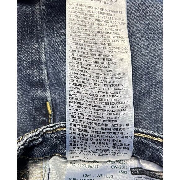 Levi 518 Jeans Womens 31x32 Superlow Blue Dark Wash Denim Mid Rise Y2K‎ Vintage - Picture 8 of 11